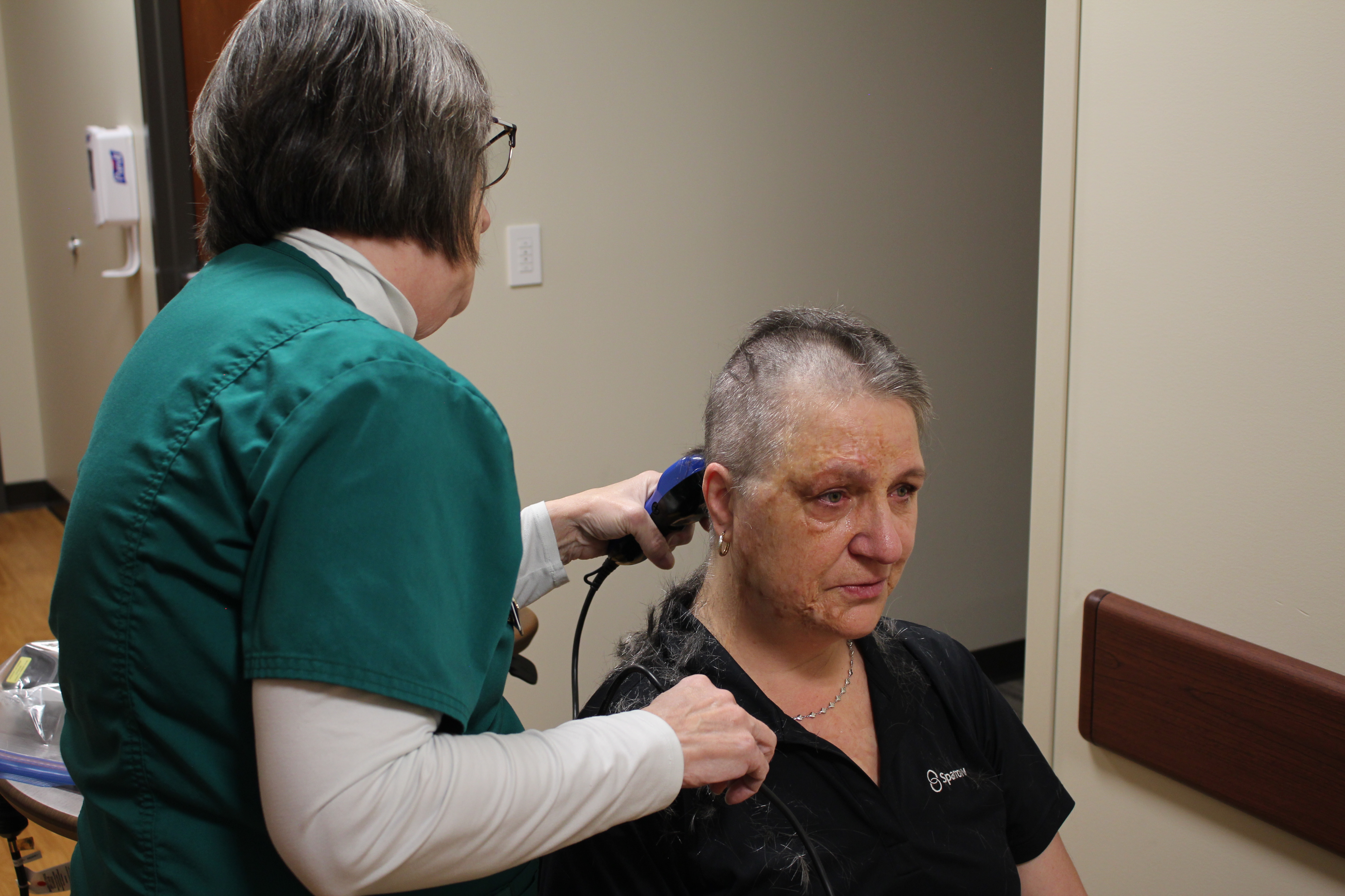 Caregiver Shaves Head 1