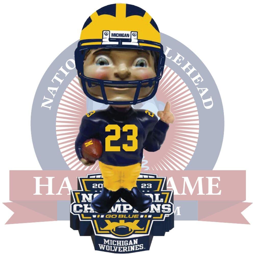 Michigan Wolverines 2023 Football National Champions Bobblehead - Light (5)