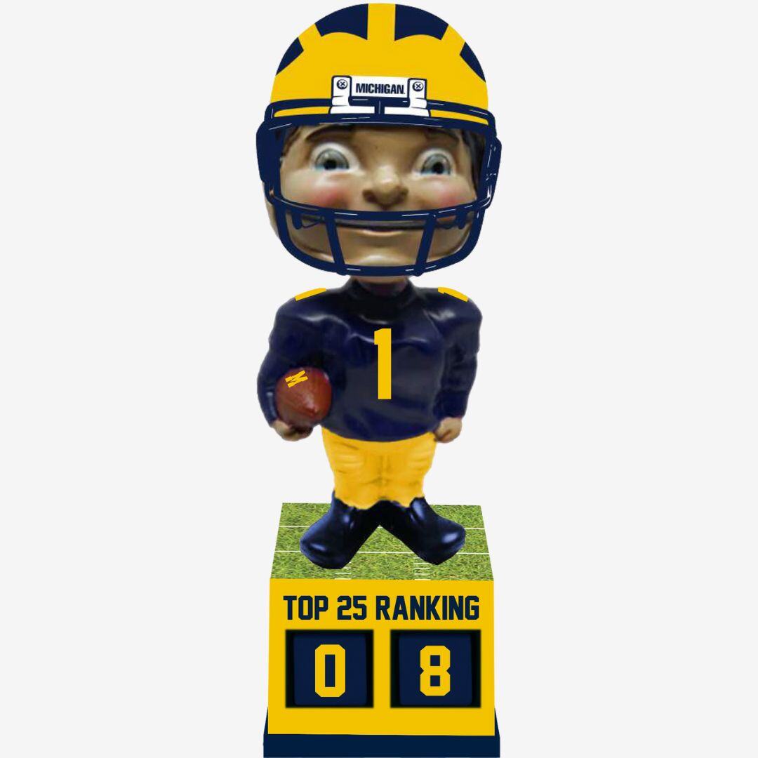 Michigan Wolverines Football Top 25 Ranking Tracker Bobblehead (2)