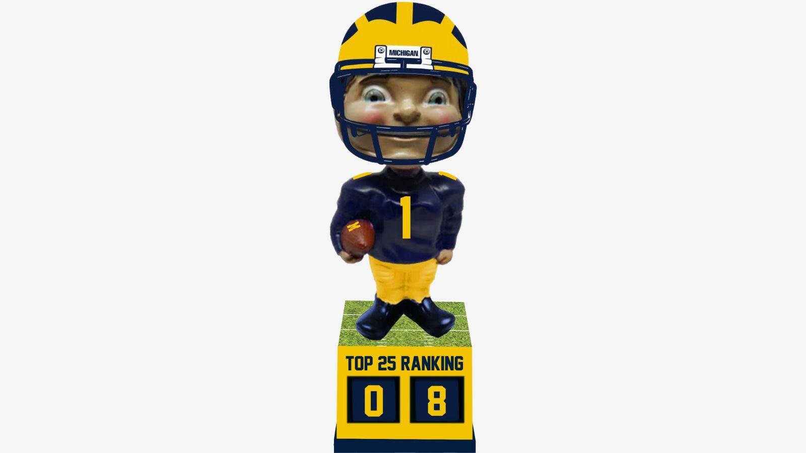 Michigan Wolverines Football Top 25 Ranking Tracker Bobblehead (4)