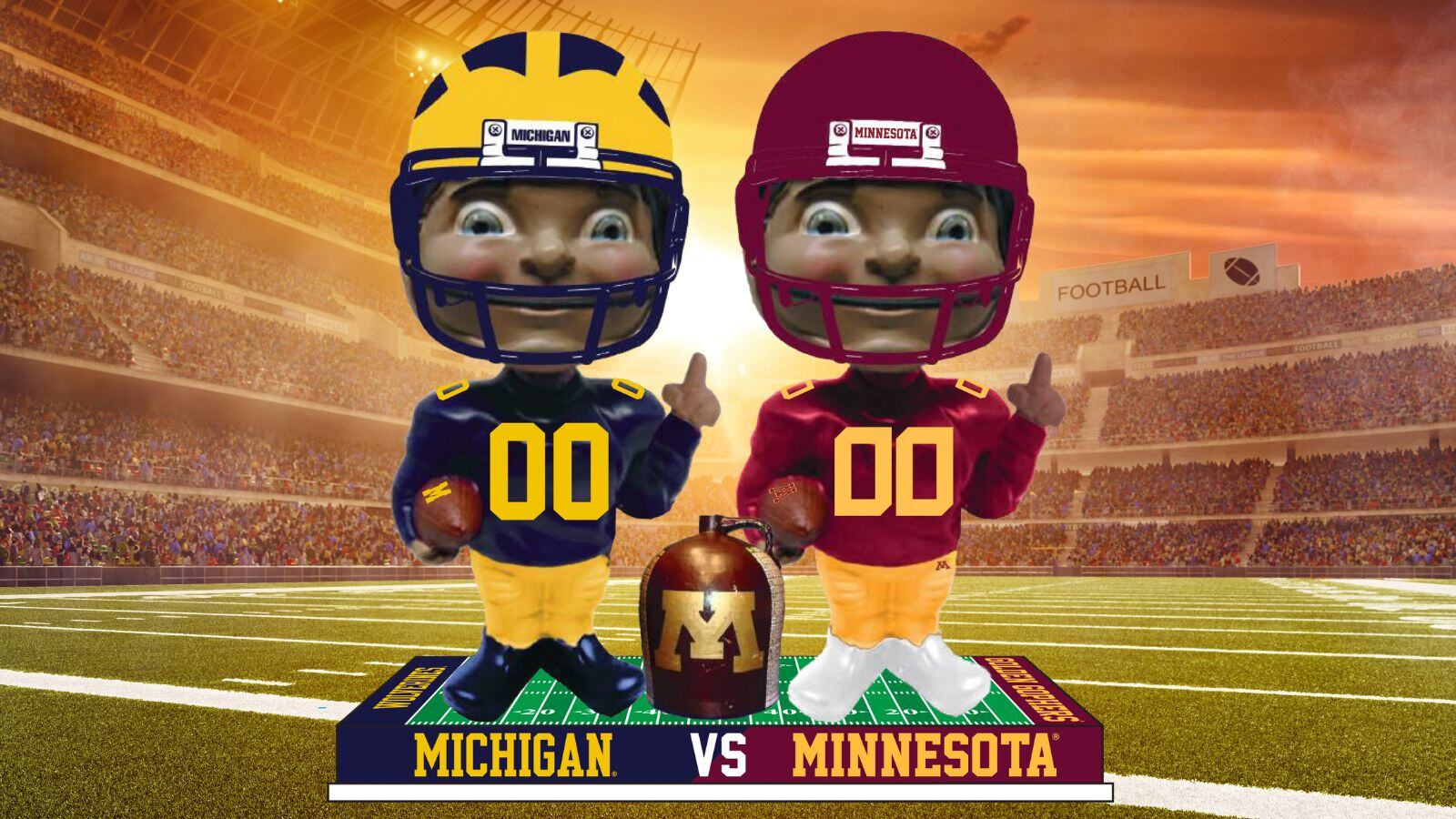 Michigan vs. Minnesota Football Rivalry Bobblehead - Minnesota Side (2)