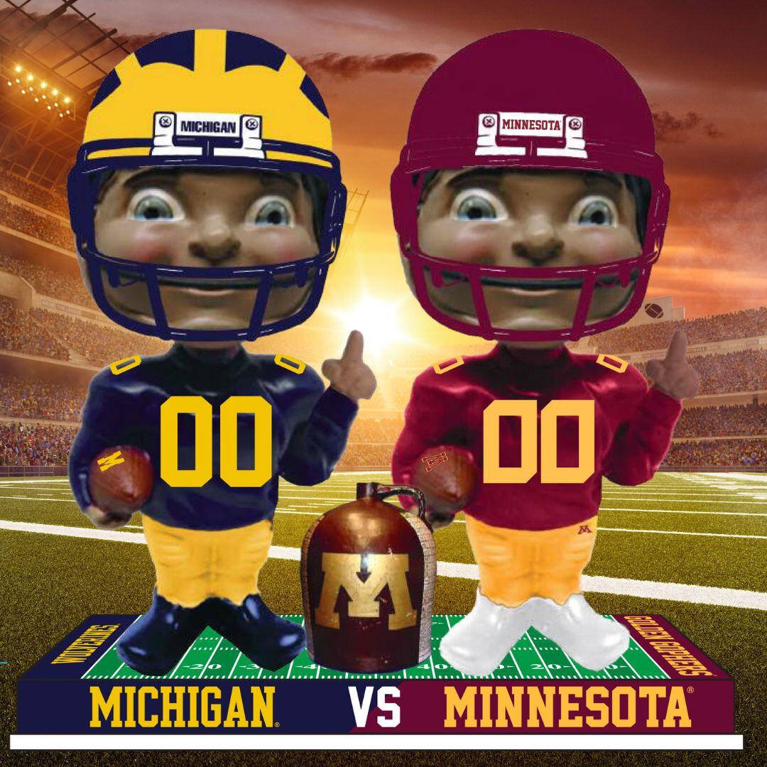 Michigan vs. Minnesota Football Rivalry Bobblehead - Minnesota Side