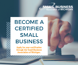 Small Business Certified - stamp down promo