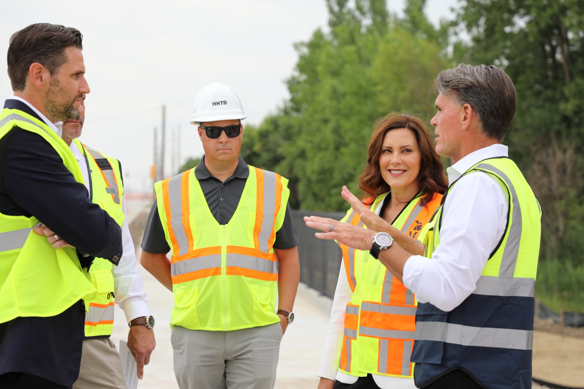 Governor Whitmer Tours Mound Road Construction Project 