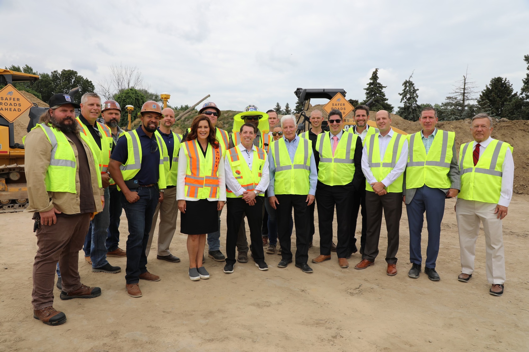 Governor Whitmer Tours Mound Road Construction Project 