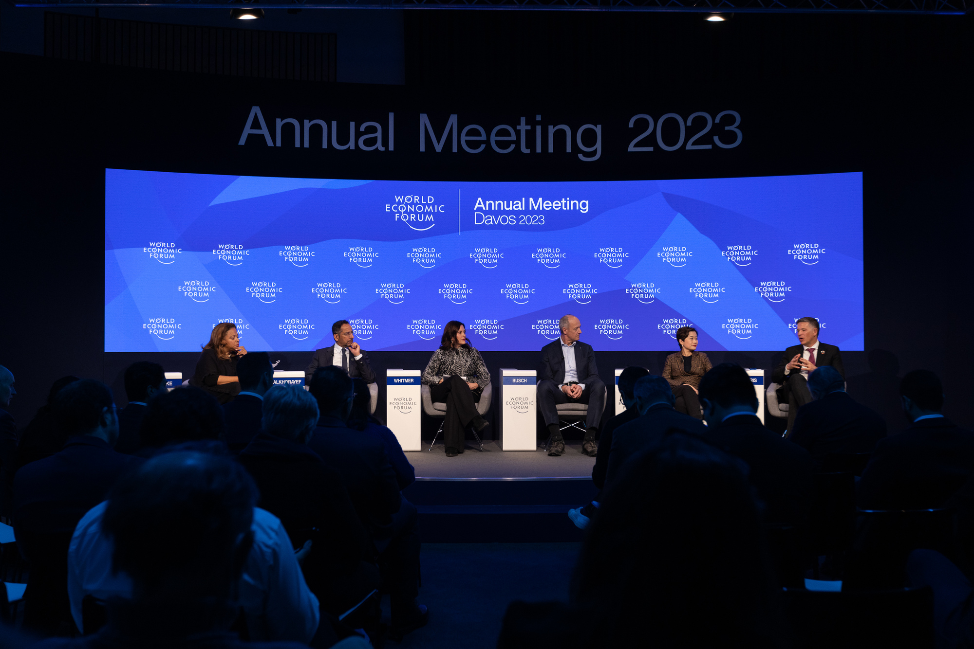 Governor Whitmer sitting on a panel at the World Economic Forum