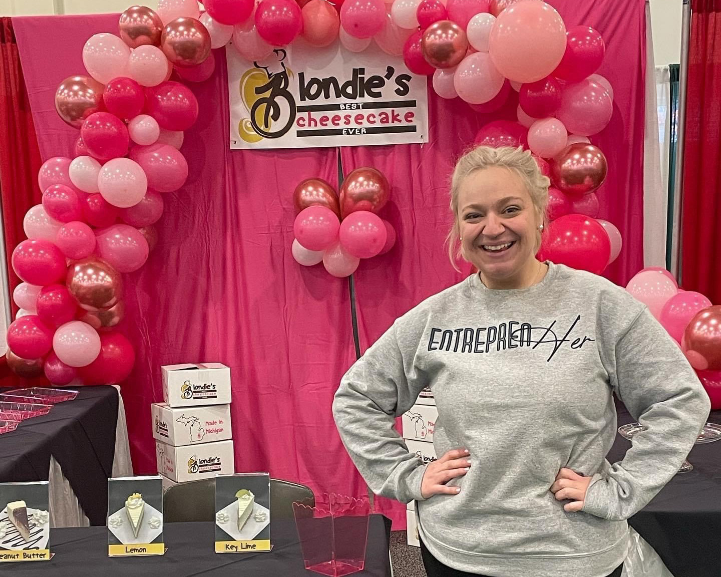 Kara-with-Blondies-CheesecakesCrop image