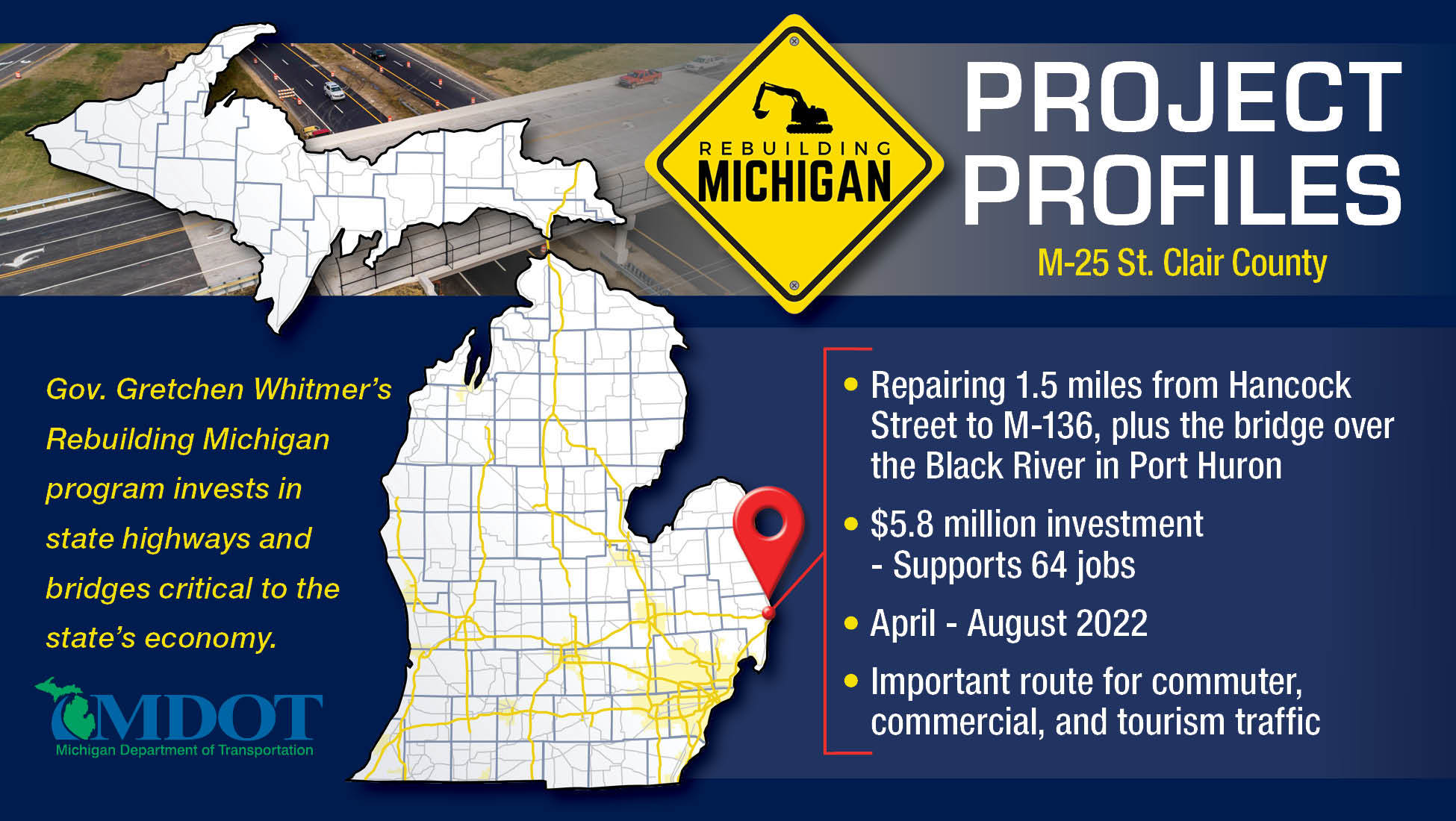 Project profile of M-25 in Port Huron and Fort Gratiot Township 