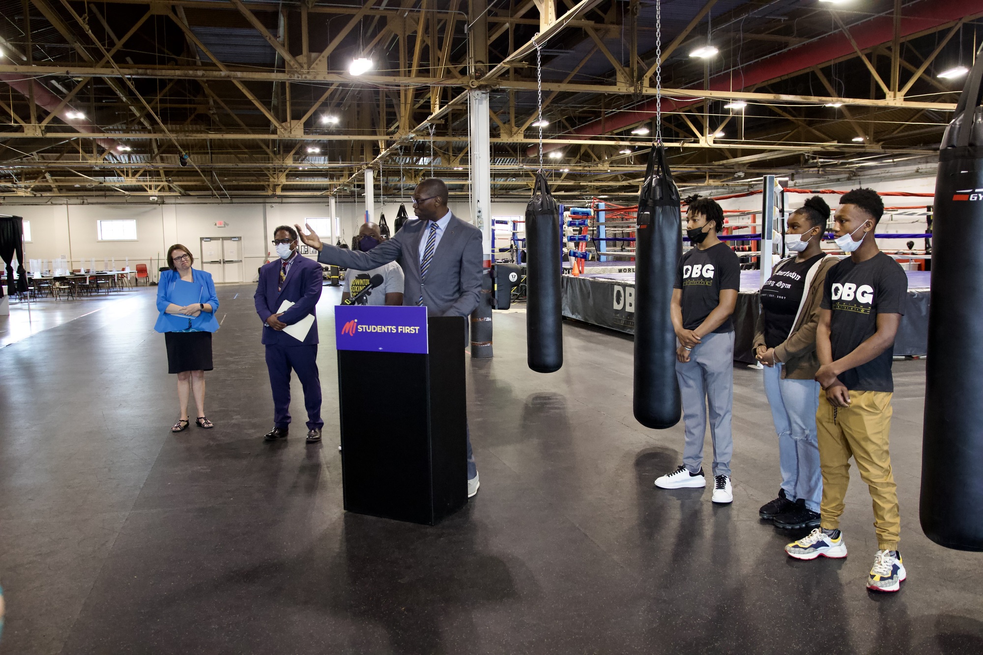 Lt. Gov speaks at podium at event