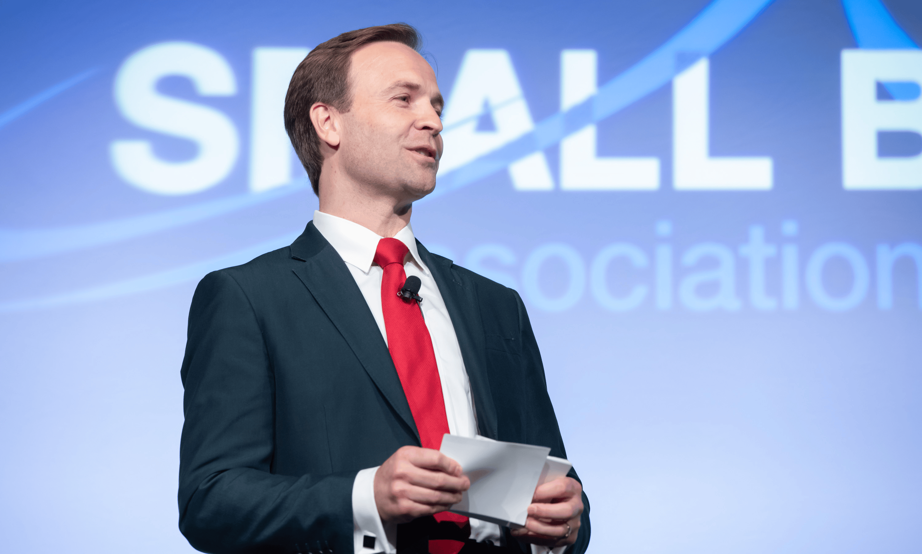 Brian Calley speaks at the SBAM annual meeting