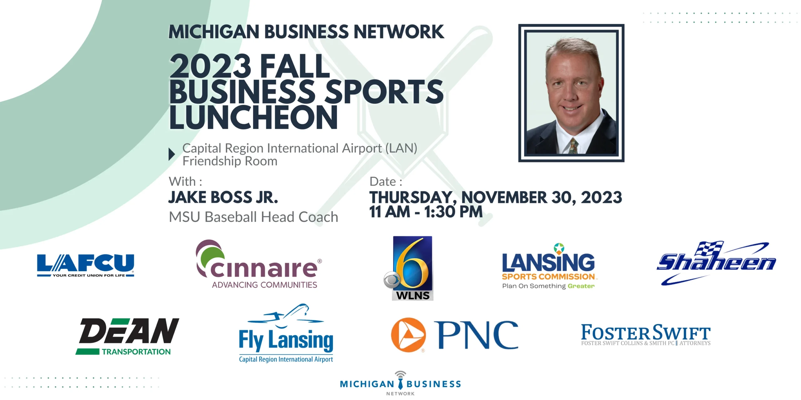 2023 Fall Business Sports Luncheon ft Jake Boss Jr.