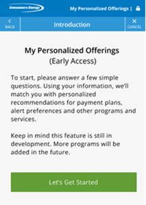 MBN: CE My Personalized Offerings